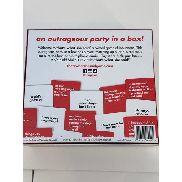 GAME: That's What She Said (Original Game & Expansion Pack) - Picture 4 of 7